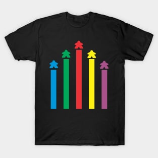 Rainbow Meeple Rocket T-Shirt